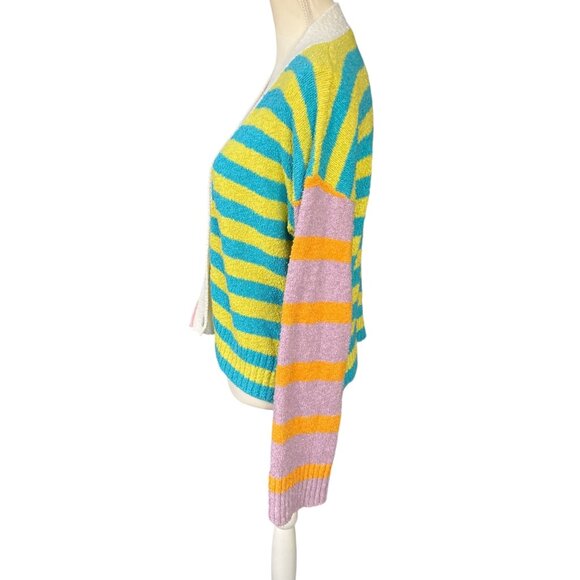 Rails Geneva Mixed Stripe Oversized Cardigan Sweater Size Small - Picture 2 of 9